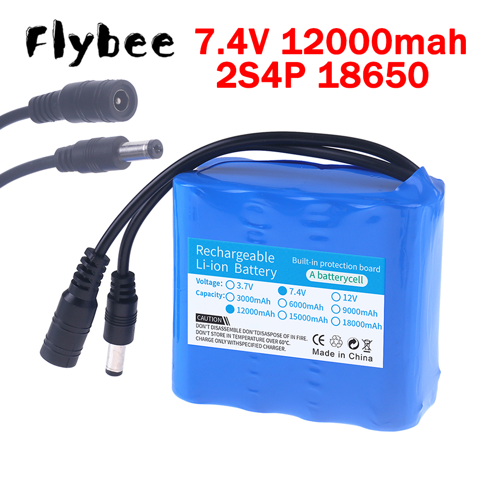 Rc Hobby Light - 2S4P 18650 Lithium Battery 7.4V 12000mAh