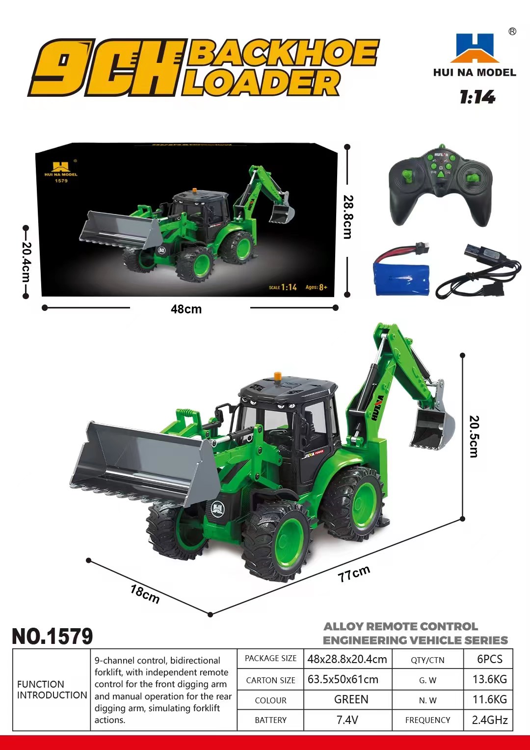 US Sale HUINA 1/14 1579 Remote – обзор и цена Rc Hobby Models